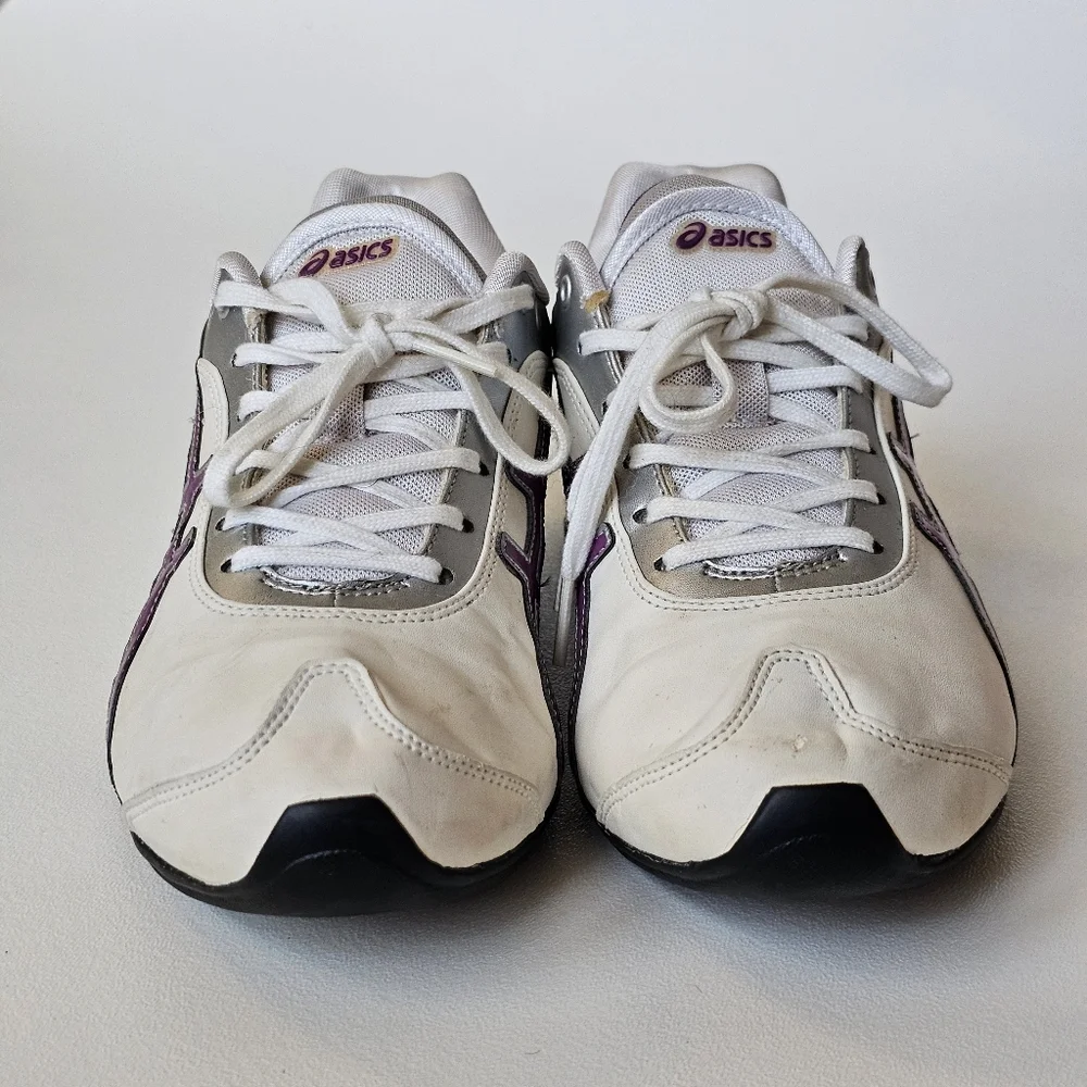 Rare Y2K ASICS Gel-Naomi Sneakers Women’s 8.5 Ivory Purple Silver Running Shoes